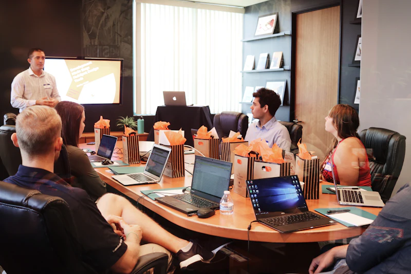 Sales and marketing team in a planning meeting